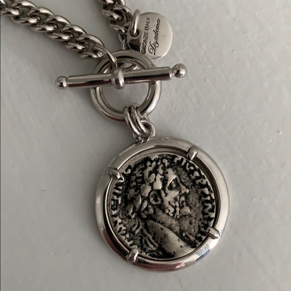 Dyadema Italy Double-Sided Coin Toggle Necklace